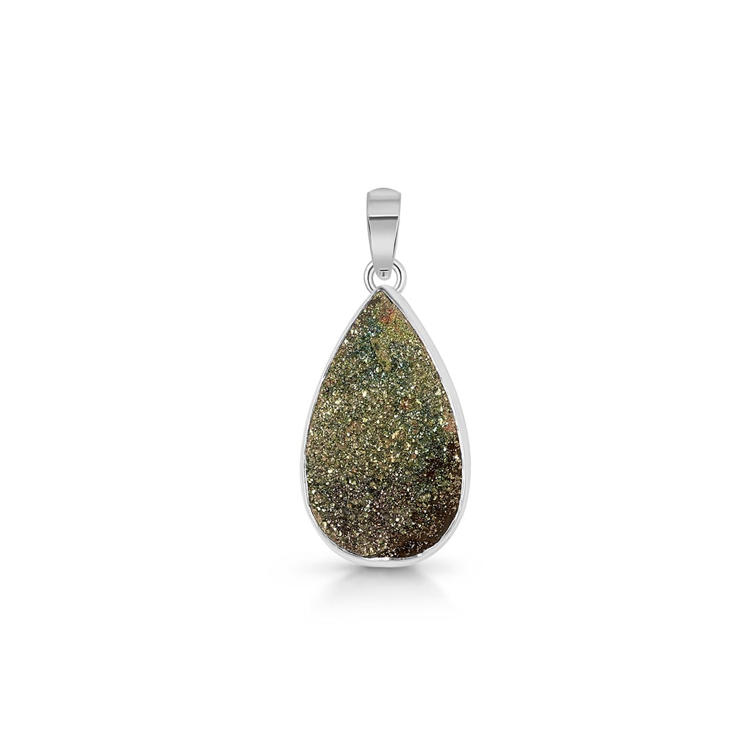 Spectropyrite Druzy Pendant-(SPD-P-9.)